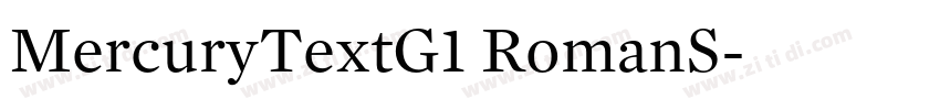 MercuryTextG1 RomanS字体转换